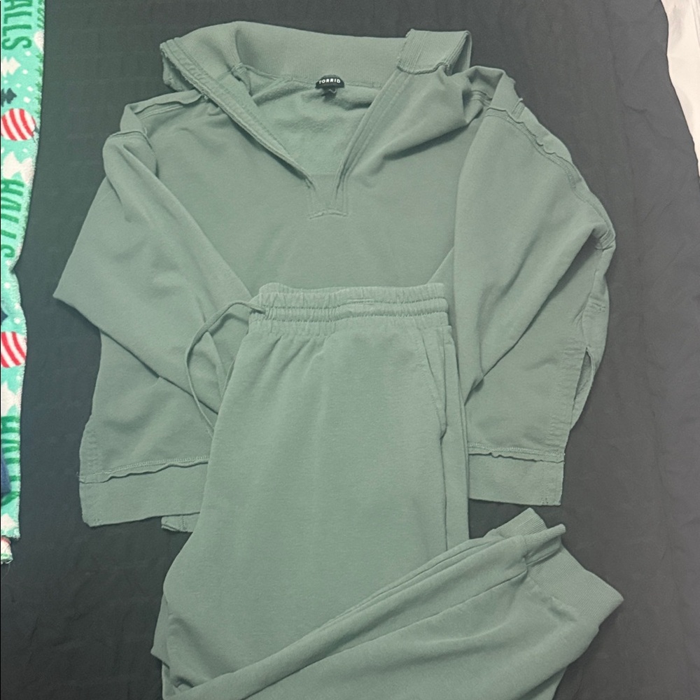 Torrid Green Hoodie and Joggers Set